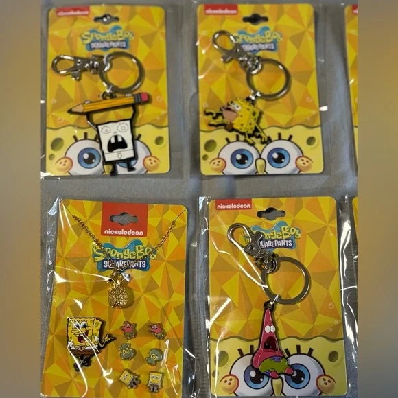 Nickelodeon SpongeBob SquarePants Keychains and Bracelets - Yellow and Red - Picture 3 of 4